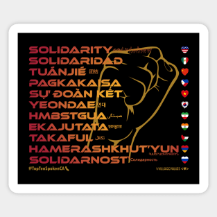 SOLIDARITY: Say ¿Qué? Top Ten Spoken (California) Sticker